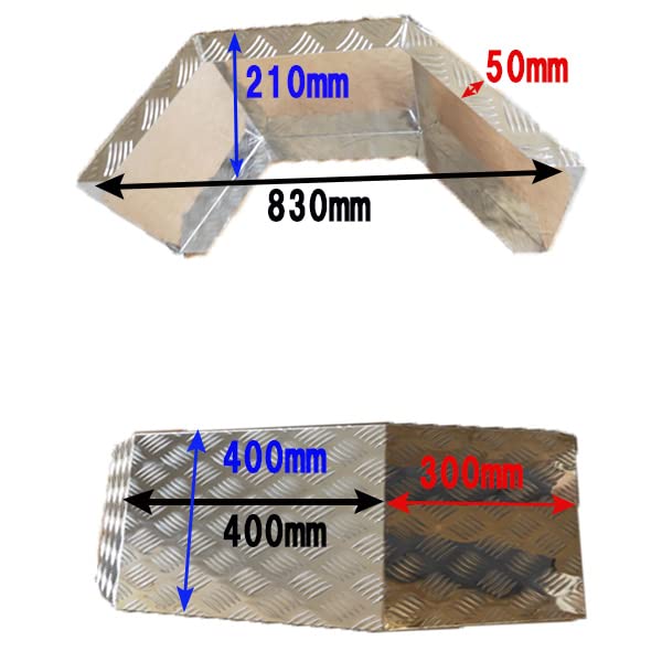 Amazon | 汎用 アルミシマ板 フェンダー トラック 2t 2枚セット 角形