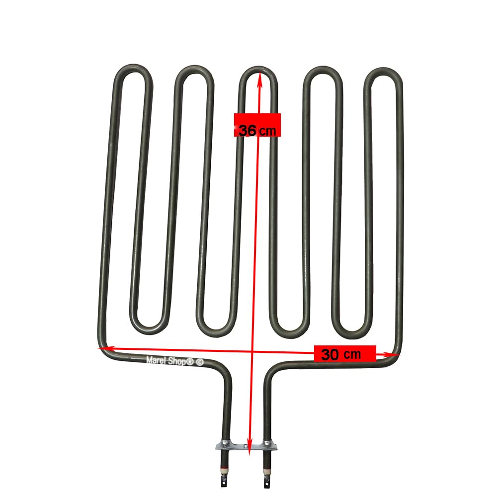 Marel Shop® - Resistenza per Sauna Compatibile con Harvia ZSK710 Alta qualità 2670 W 230 V Lunghezza 36 cm Larghezza 30 cm Distanza Faston 40mm