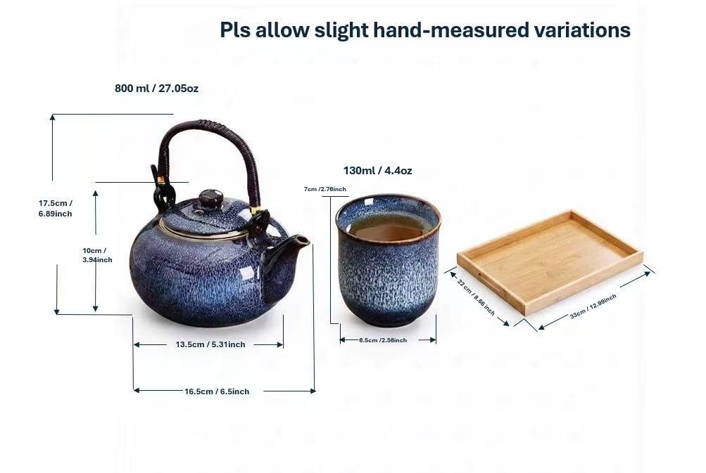 Conjunto de chá japonês La Belle Vie, conjunto de chá de porcelana