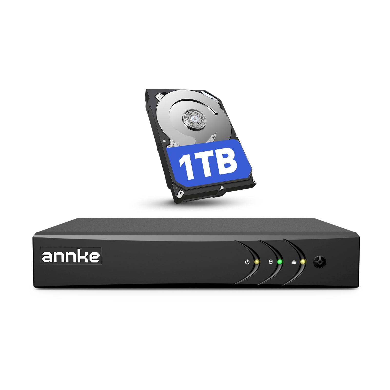 ANNKE 8 Channel 3K Lite Security Digital Video Recorder with 1TB Hard Drive, H.265+ Hybrid 5-in-1 Surveillance DVR, Human & Vehicle Detection, Supports 8CH Analog and 2 IP Cameras for 24/7 Home CCTV