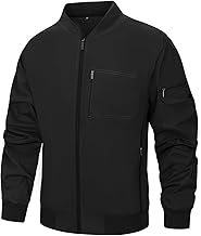 LBL Veste Homme Décontractée Printemps Automne Sport Baseball Homme Zippé Causal Couleur Unie Blouson Couleur Uni