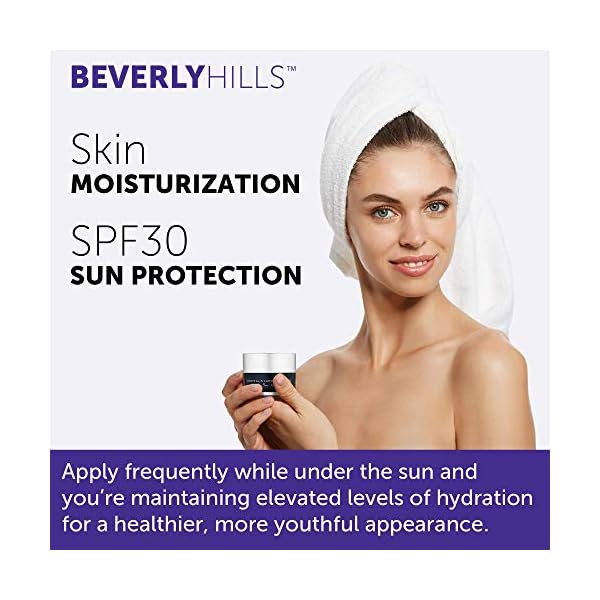 Beverly Hills Facial Moisturizing Day Cream with SPF 30 - Anti Aging Daily Moisturizer for Face with Sunscreen for Whole Day Sun Protection, Skin Hydration & Damage Repair | 50mL (60 Days Supply)