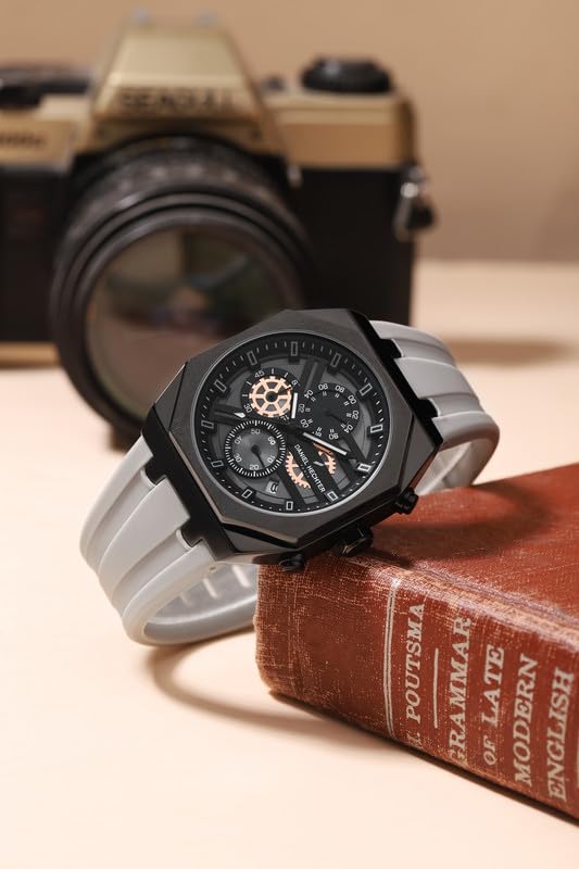 Image of Daniel Hechter Paris Orsay Collection Multifunctional Watch for Men with Octagone Dial and Silicon Strap-DHM1007