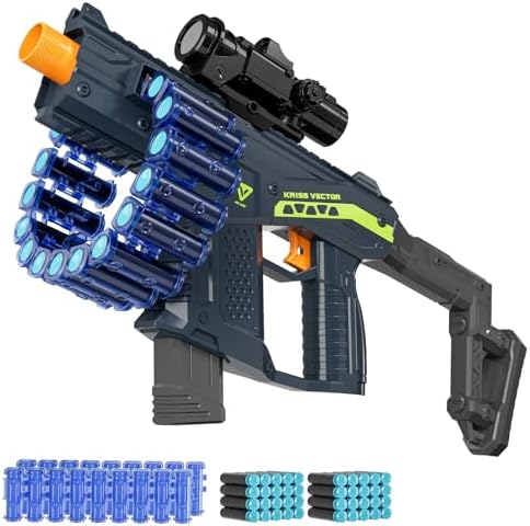 Toy Gun Models Soft Bullets Foam Blasters Dart Gun Belt Rotates Drum for Kids Christmas Birthday Gifts Indoor Outdoor Shooting Games Rifle Age 6+ 7 8 9 10 11 12 Year Old Boy Girl Children Teens Adults