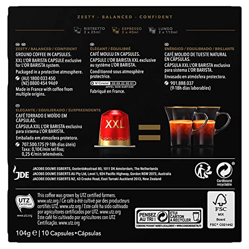 L'Or Barista Café - 50 Capsules Splendente Intensité 7 - Compatibles L'Or Barista (lot de 5 x 10 Capsules) - Image 3