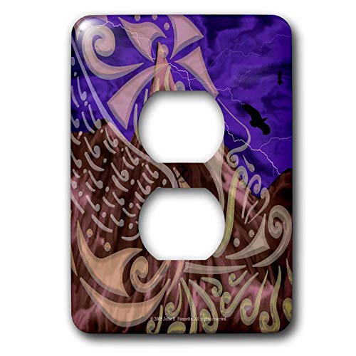 Norse Pagan Asatru plaque double prise 3dRose Thor abstrait pour décor de salon mystique