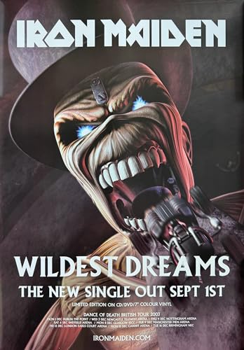 Affiche Iron Maiden 50x70 cm résolvant le manque d'idées pour décorer un mur blanc de métalleux