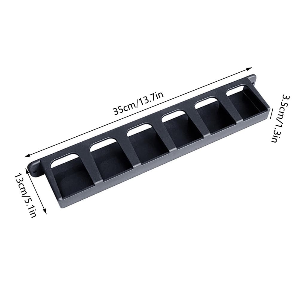 THKFISH Hengel Rack Muur Mount Verticale Visstok Houders voor Garage, Kamer, Boten Winkel - 8 Hengel Combo's, 1 Paar Rood