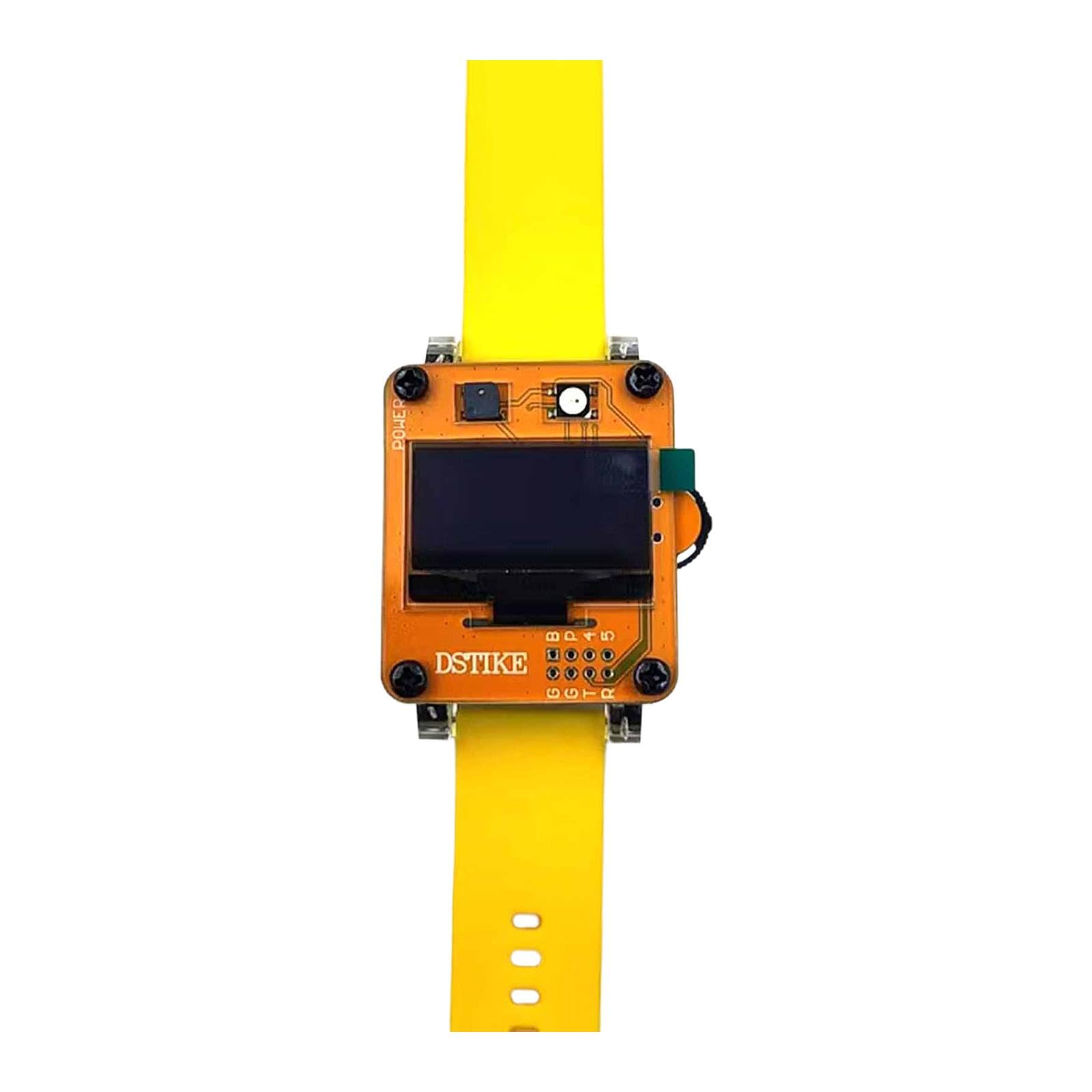 Deauther Smartwatch Wristwatch Development Board Testing Networks for Office Professional, Yellow