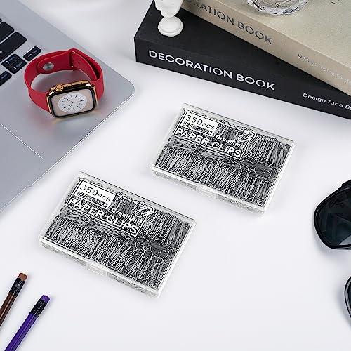 Grealliant 700 PCS Paper Clips, Small Paper Clips for Paperwork, 2 Boxes of 350 PCS Each, Sturdy and Upgraded Plastic Boxes Well Packed, Easy to Use in Office, School and Home - Image 7