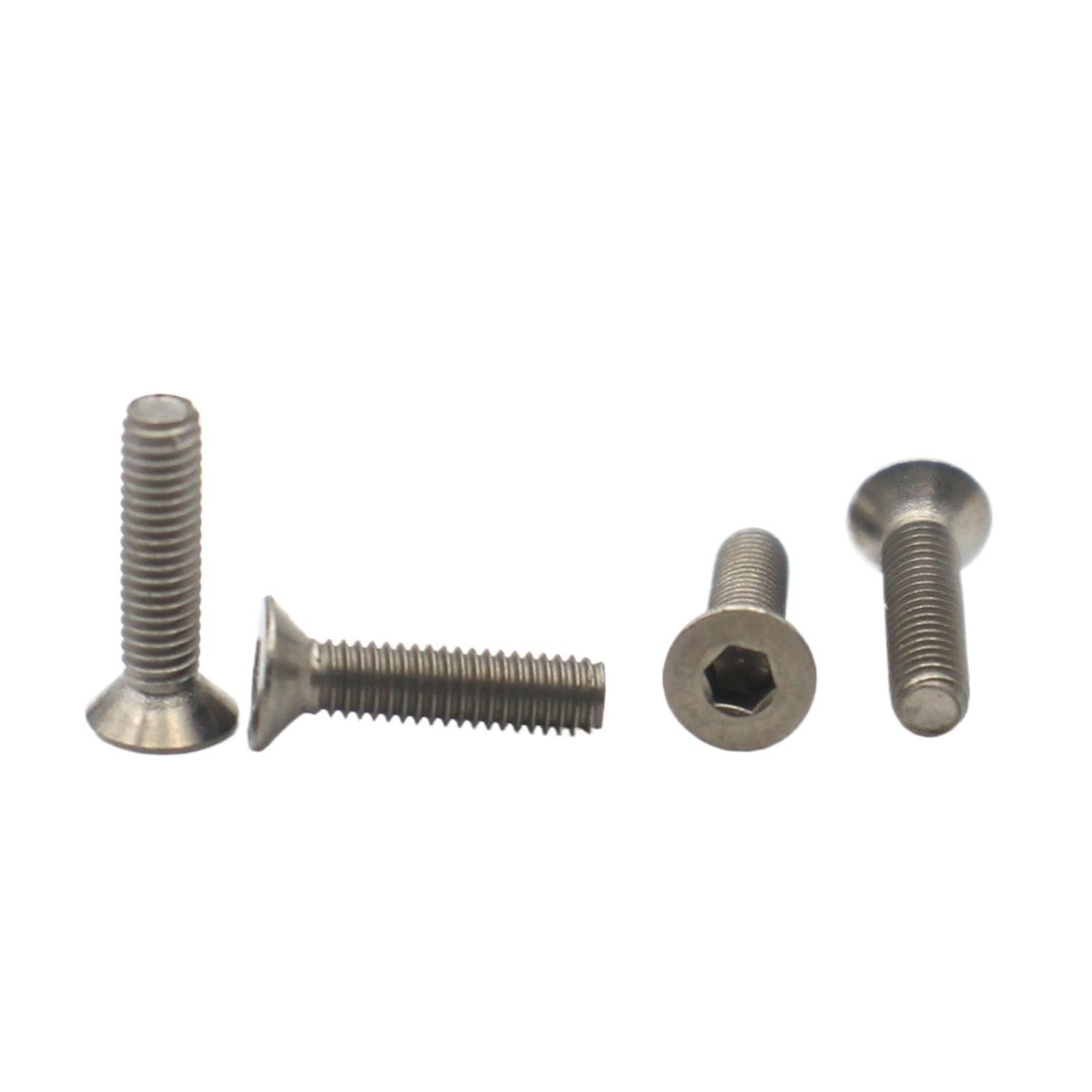 2/5/10 Stück M2 M2.5 M3 M4 M5 M6 M8 M10 TA2 Innensechskantschrauben aus reinem Titan mit flachem Kopf, leicht, rostfrei, starke Bolzen(35mm,M4 (10pcs))