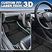 Weize Floor Mats Fit for Tesla Model 3 Highland 2025 2024, TPE All Weather Cargo Liner Floor Mats and Cargo Trunk Mats Accessories Front Rear Cargo Mat Full Set