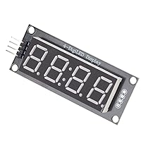 Vista 4 de Módulo de tubo de pantalla LED de 4 dígitos de 7 segmentos se adapta a la biblioteca de uso TM1637.h (rojo)