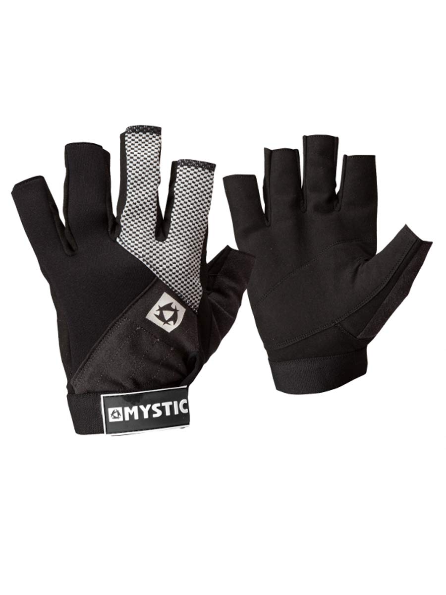 Mystic Watersports - Surf Kitesurf & Windsurfing Rash Neo Kurzfingerhandschuh Schwarz - Overlock-Stitch-Technologie - Amara- Palm