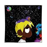 eksent 4x4FT Rapper Uzi Tapestry hip hop Singer Starry Meteor Cartoon Pop Art Mural Wall Hanging Art Music Album Poster Tapestry Flag