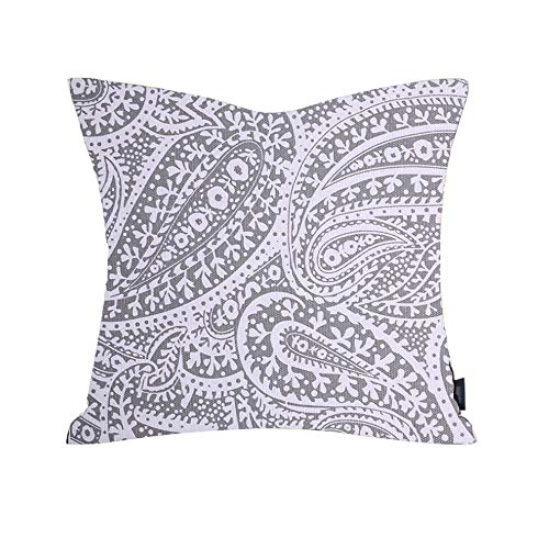 Yih 3 Piece Paisley Bed Runner Set Grey, 1 Bed Runner + 2 Throw Pillow Covers, Luxurious Decorative Bedding Scarf Bed Protection, 102 Inch By 19 Inch #TOP7