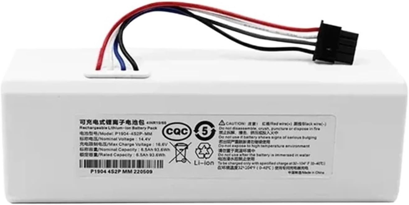 14.4V 2600mAh-6500mAh Battery，Compatible for Xiaomi Mijia，for 1C STYTJ01ZHM Robot Vacuum Mop Cleaner Accessories Parts(6500mAh)
