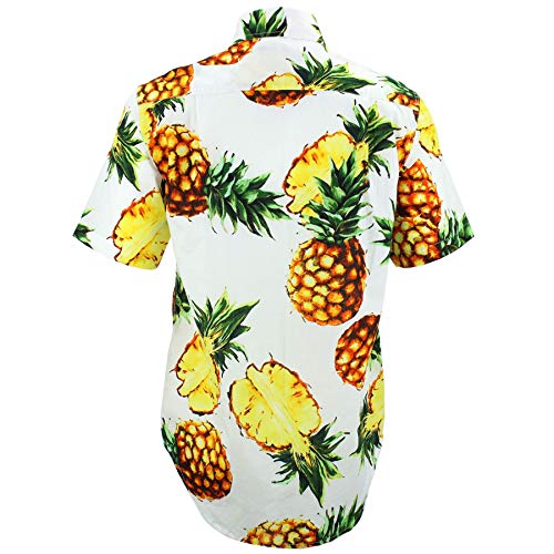 Chemise imprimé ananas coupe droite manches courtes légère