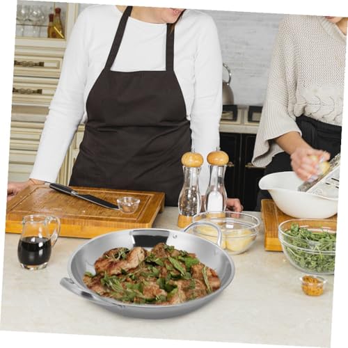 Wok de Acero Inoxidable con Fondo Plano y Mangos Dobles miniatura 4