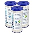 Overbest FXHSC 10" x 4.5" Whole House Water Filter, Replacement for GE FXHSC, Culligan R50-BBSA, Pentek R50-BB and DuPont WFHDC3001, American Plumber W50PEHD, GXWH40L (3 Pack)