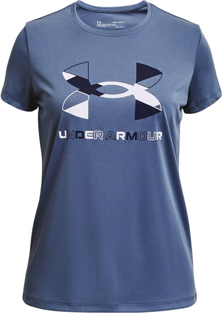 Under Armour Girls' Tech Graphic Big Logo Short-Sleeve T-Shirt: Clothing