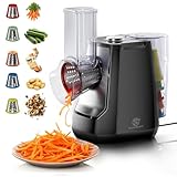 SUPERLEX Electric Cheese Grater 5-in-1 Rotary Grater Vegetable Slicer 150W...