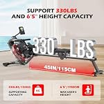 JOROTO Rudergerät für zuhause, 50°-Neigungs-Rudergerät Wasser mit größerem Widerstand, Rowing Machine 150kg Gewichtskapazität & Bluetooth-Funktion, Tablet-Halterung, 44 Tage Kinomap APP-Mitgliedschaft – Bild 3