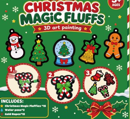 MGparty Kit de bricolage de Noël pour enfants avec peluches magiques 3D