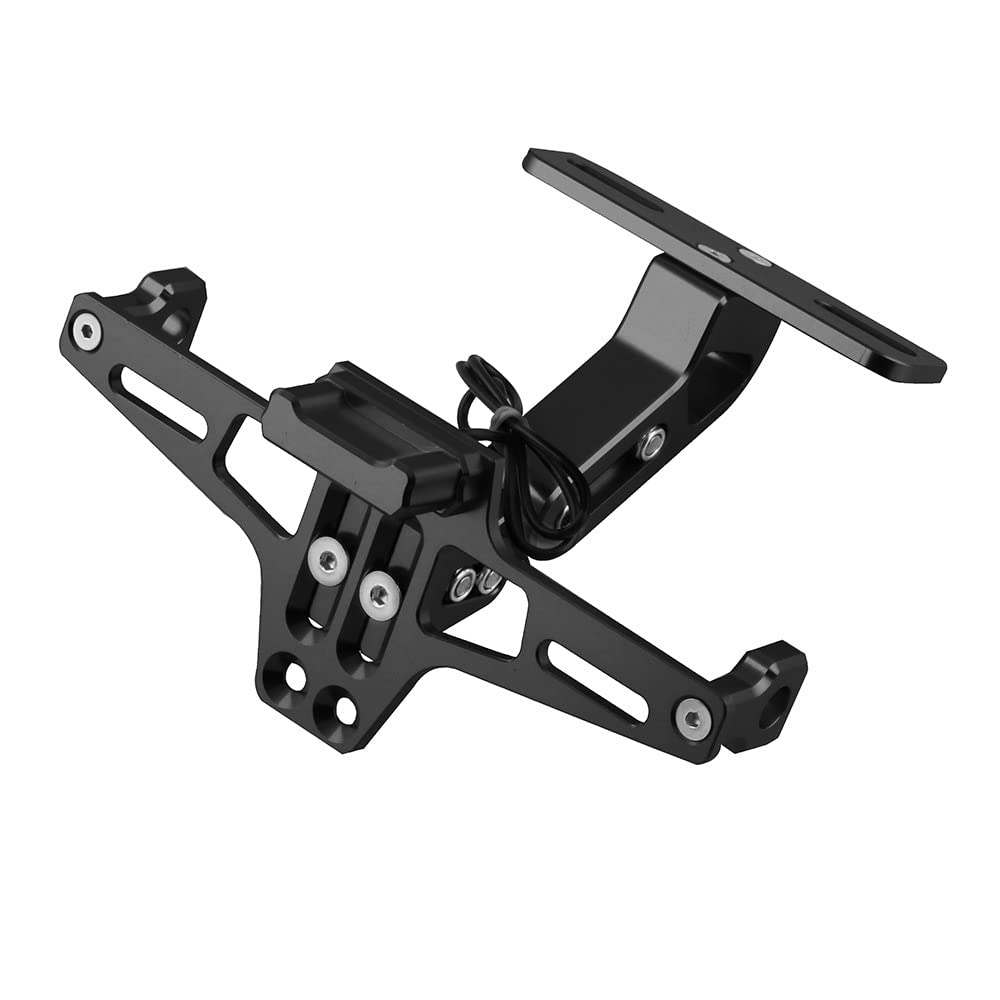 Regolabile In Alluminio Moto Licenza Targa Titolare Staffa Cnc Telaio Con Luce Led Regolabile per R25 R3 MT03 MSX