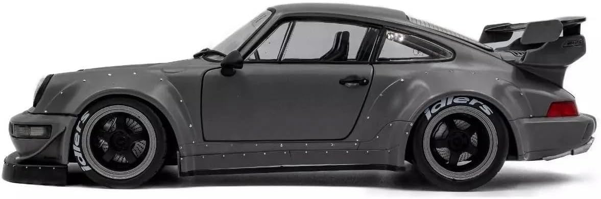 Diecast Model Car Compatible for 2024 Porsche 911 964 RWB (Nardo Grey) with Akira Nakai Figure 1:18 Scale by Solido S1807517