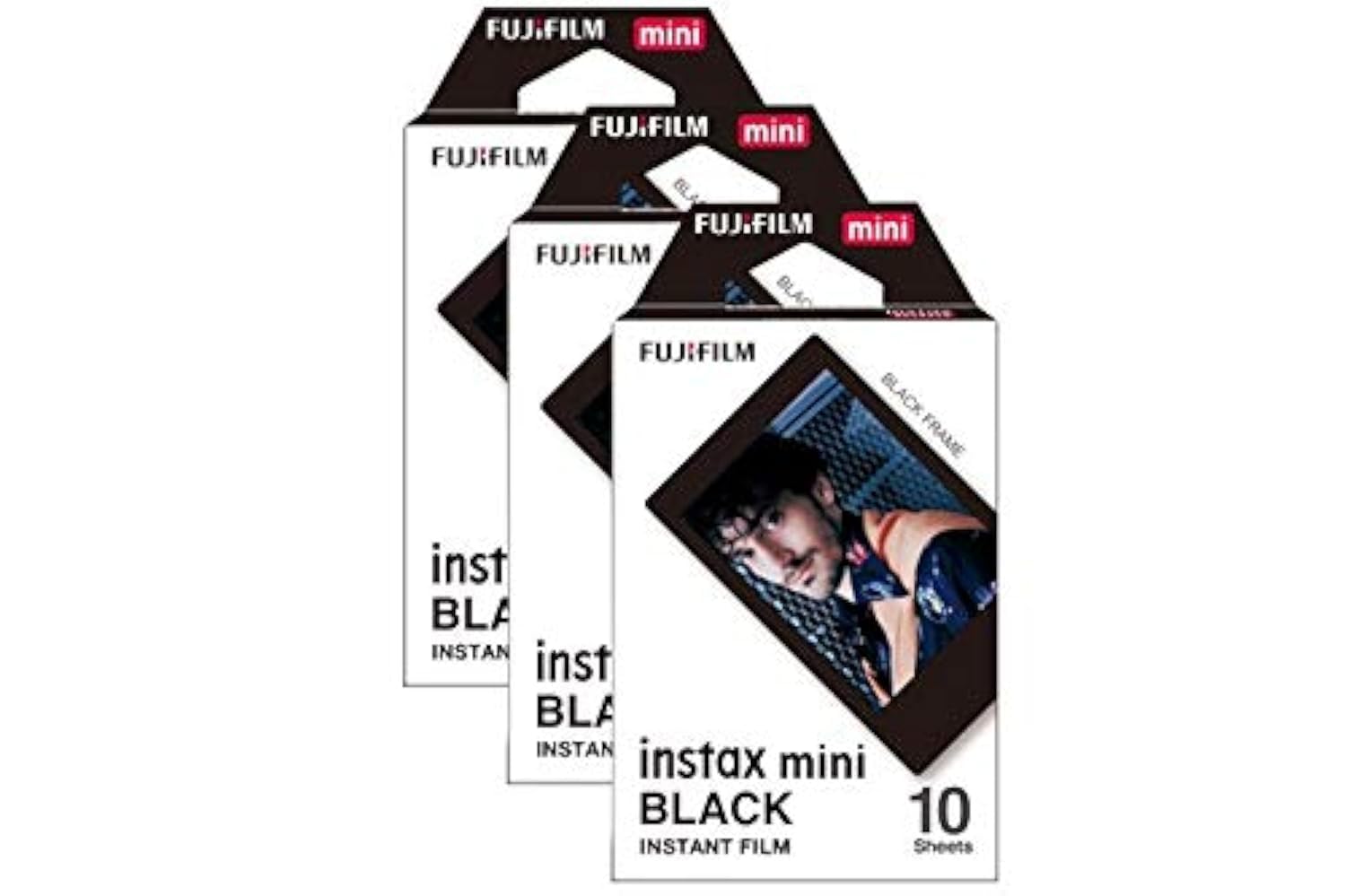 Fujifilm Instant Photo Film Black Suitable For Instax Mini Pack Of 30