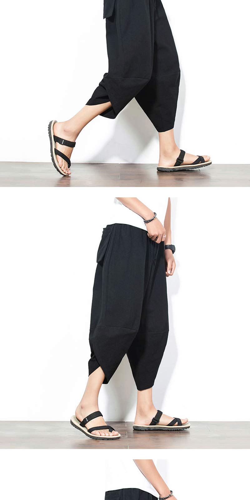 Pantalones Bombachos para Hombres, de algodón, Estilo Genio, de Yoga