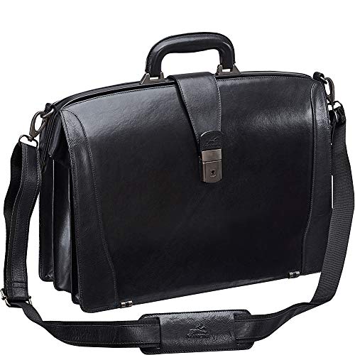 Mancini Leather Goods Vanizia Laptop Litigator Briefcase with RFID (Black)