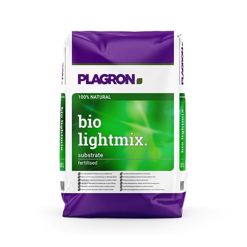 Plagron Bio Lightmix 50L - Bio-Anzuchterde mit optimaler Luft- & Wasserdurchlässigkeit - Perfekt für Keimlinge, Stecklinge & Jungpflanzen - Sanfte Startdüngung für kräftiges Wachstum