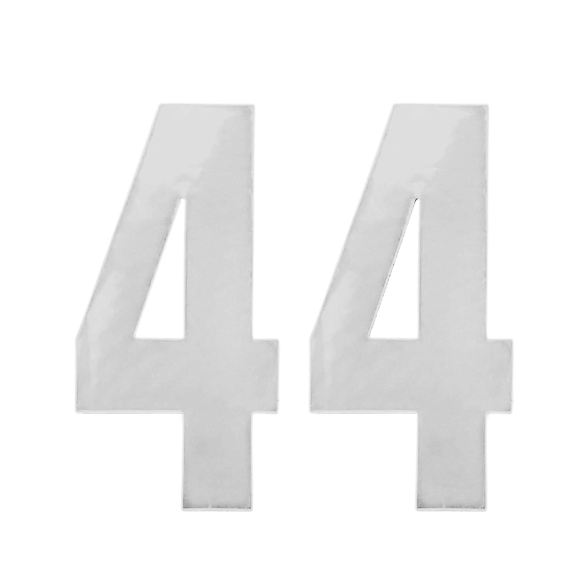 Merriway® BH07830 (2 pcs) Reflective, High Visibility, Self-Adhesive White Numeral - No. 4