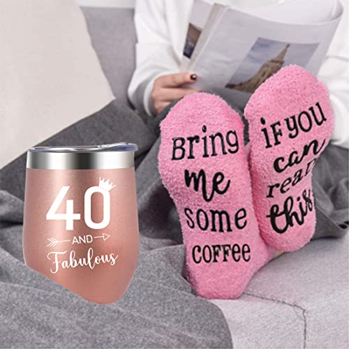 40Th Birthday Gifts For Women, 40 And Fabulous Gift Basket For Mom, Friend, Sister, Wife, Aunt, 40Th Birthday For Women| 1983 Birthday Gifts For 40 Year Old Woman Funny Gift Ideas #TOP4