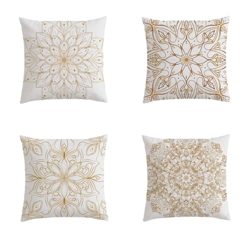 Housse de coussin lin 80x80 cm avec fermeture invisible chic S271