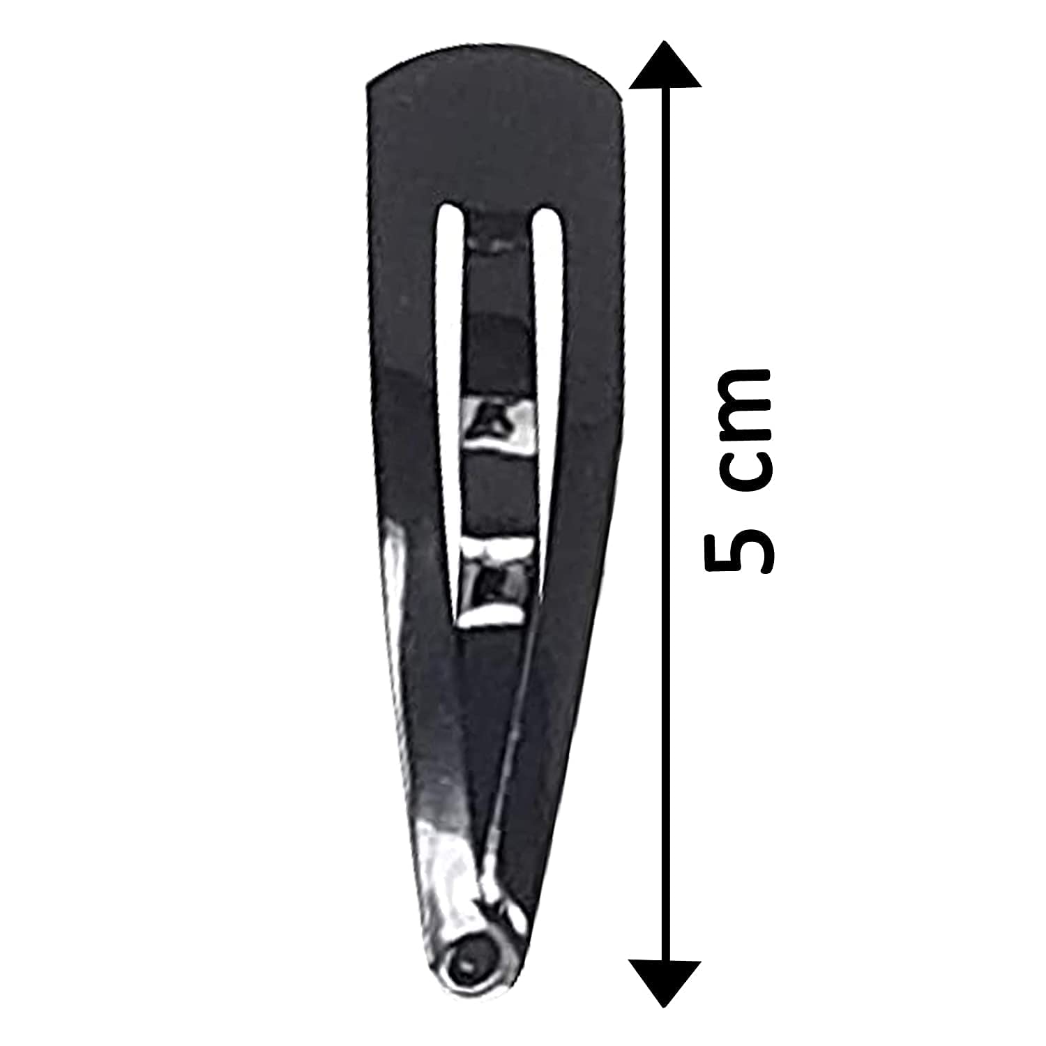Black Matte Black Metal Tic-Tac Pins, Korean style Tik Tak Hair Pins, Triangular Hair Clip, Snap Pin, Hair Accessories for Women, Teens and Girl (Pack of 96) 2