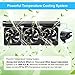 DaToo 3 Fans Aquarium Chiller Fish Tank Fan Aquarium Cooling Fan, 1 Yr Warranty