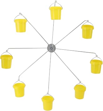 Ferris Wheel Bird Feeder, Bird Feeding Station Kit, Outdoor Hanging Hummingbird Feeder with 8 Buckets, Endless Fun for Birds and Birds Lovers
