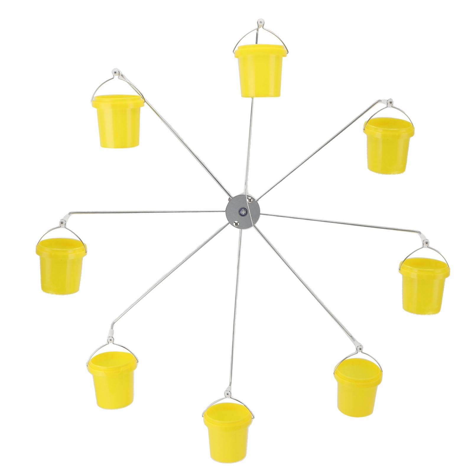 Ferris Wheel Bird Feeder Dynamic Design Endless Fun Outdoor Hanging Hummingbird Feeder with 8 Buckets Unique Interactive Bird Feeder for Garden and Patio Decoration