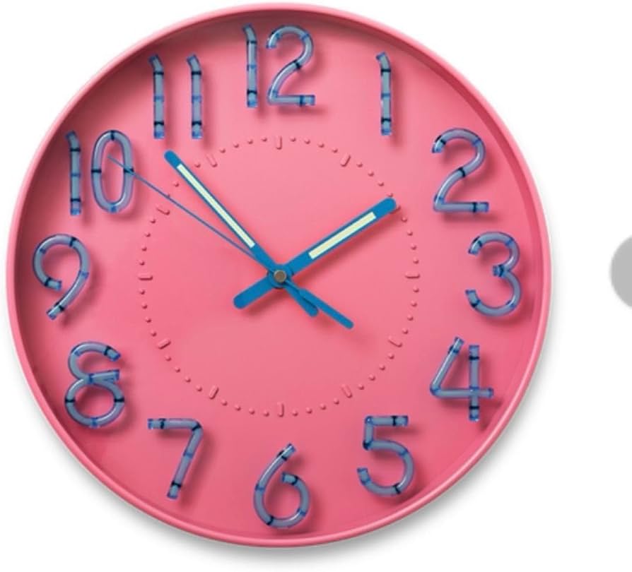 Amazon.co.jp: 完売品フライングタイガー 光る時計 掛時計 ピンク