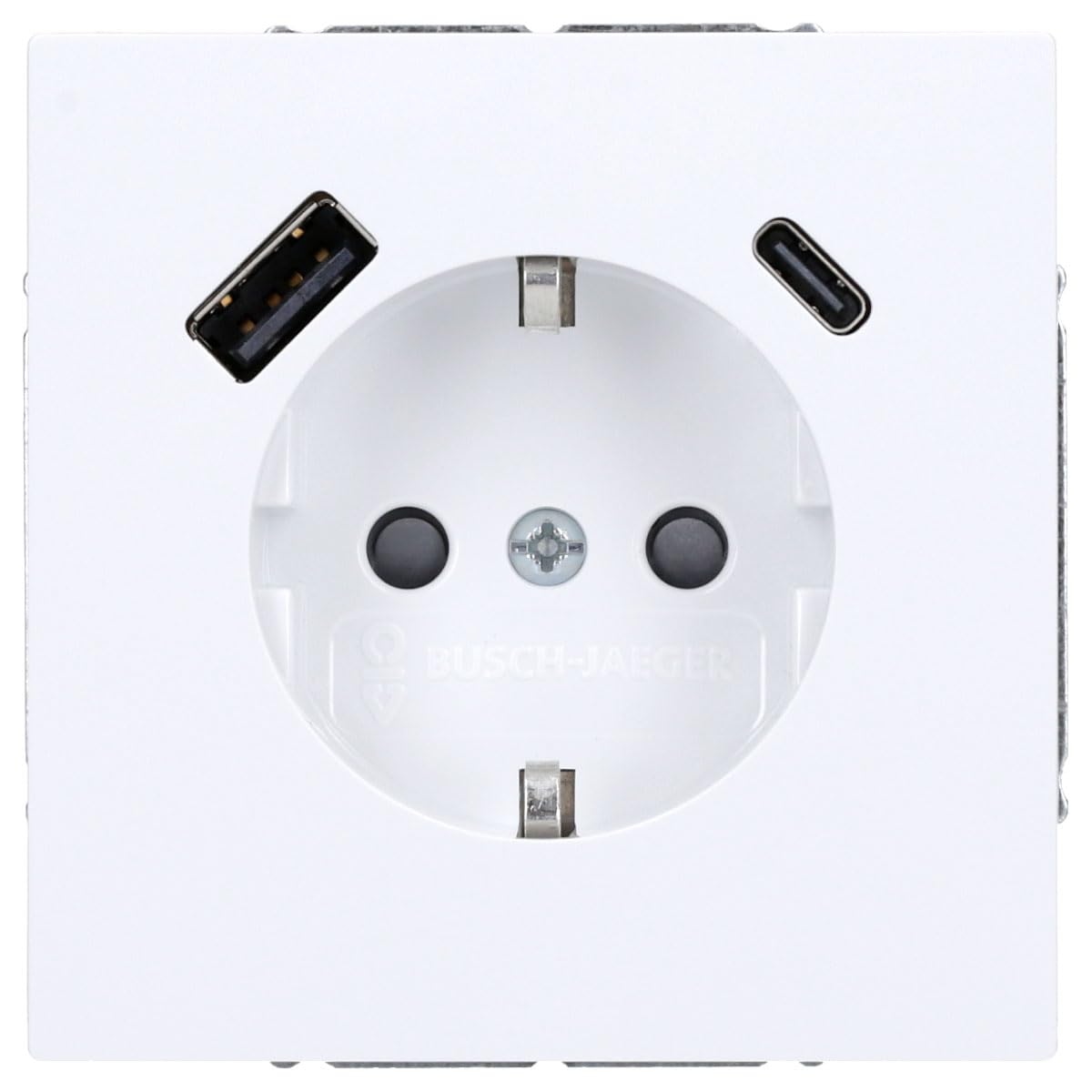 Busch-Jaeger 20 EUCB2USBAC-44G SCHUKO®-/USB-A+C Steckdose Safety+ Studioweiß Busch-art-linear 2CKA002011A6316