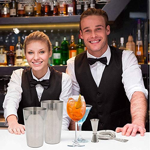 Cocktail Shaker Set Professional Shaker Cocktail Striante y Jigger Set Sitio de Barra de Acero Inoxidable de 4 Piezas
