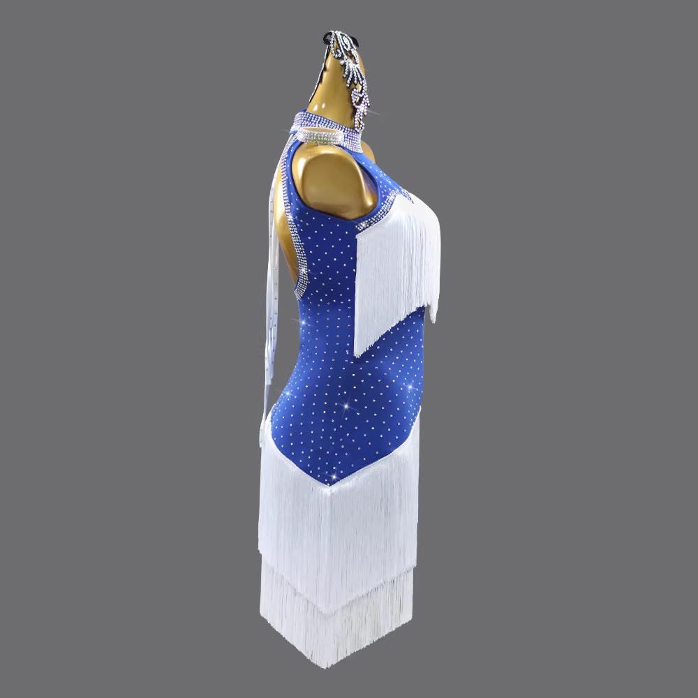 Abito da Ballo Latino Americano Abiti da Ballo con Frange per Bambini Costume da Competizione per Samba Abbigliamento da Tango Professionale da Donna Abbigliamento Cha Cha