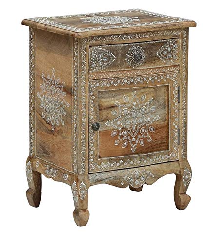 Sheesham Wood Bedside Table - Already Assembled - Bed Side Wooden Organizer Stand/Home Decor/Coffee/End/Side Table for Bedroom & Living Room - Natural Finish-image-5