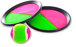 Kit 2 Raquetes + Bola Bateu Colou Frescobol