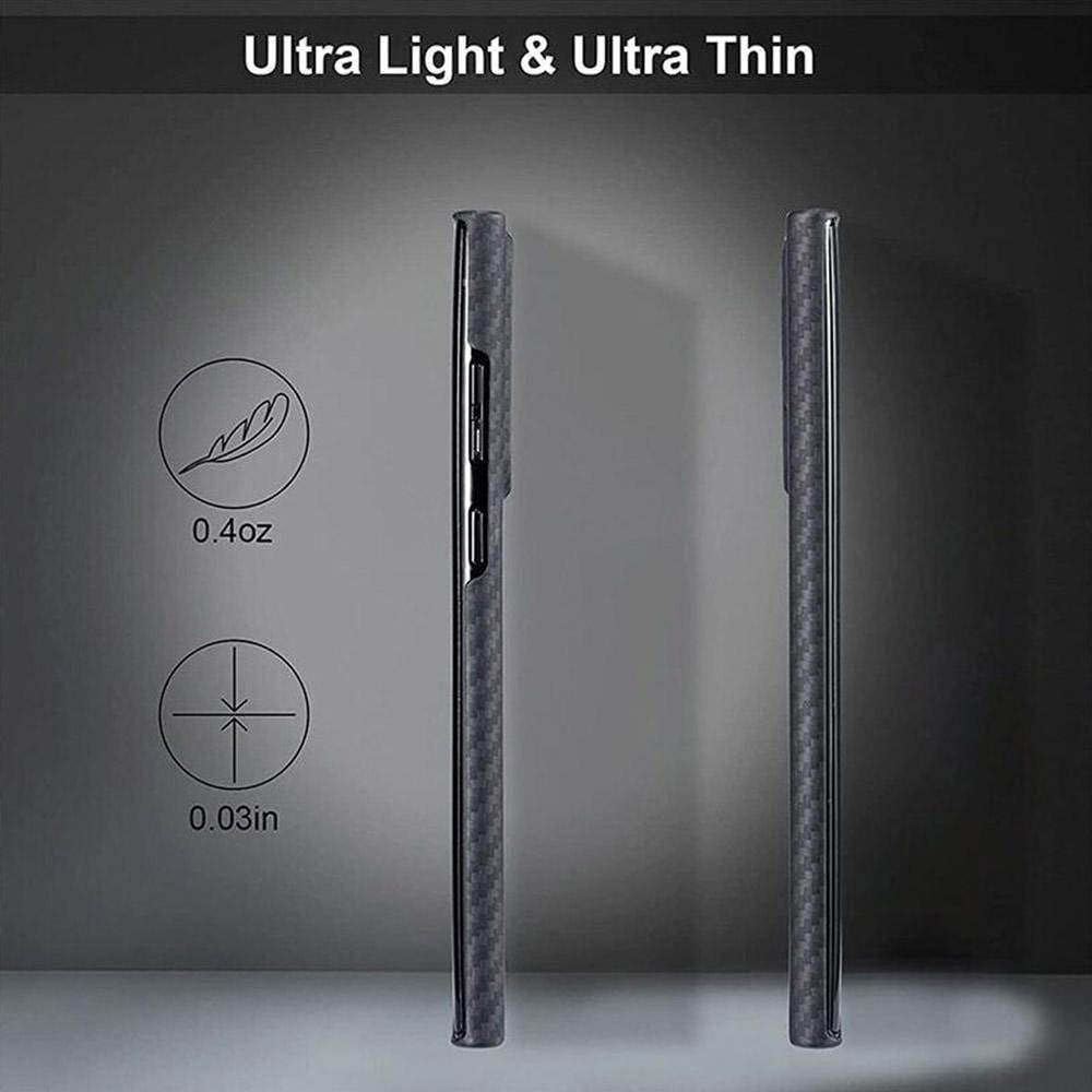 Custodia ultrasottile in fibra aramidica commerciale per Samsung Galaxy S23/S24 Ultra Plus, 600D, nera, per S25