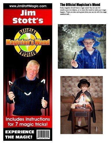 Jim Stott's 'Official Magician's Magic Wand Kit' Magic Set Includes Magic Wand, Zig Zag Pencil, Two Card Monte, Spot Card, Instructional Videos and More!