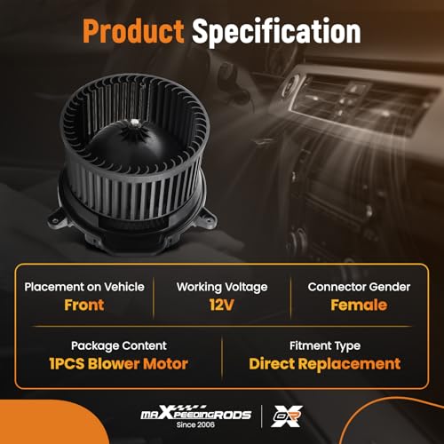Image of maXpeedingrods HVAC Blower Motor with Fan VCC35000003 Fits for Freightliner 108SD / 114SD 2012-2022, for Business Class M2 Cascadia M2 100 106 112 T # 73R3152 1504026 HA24050 RD5130700P